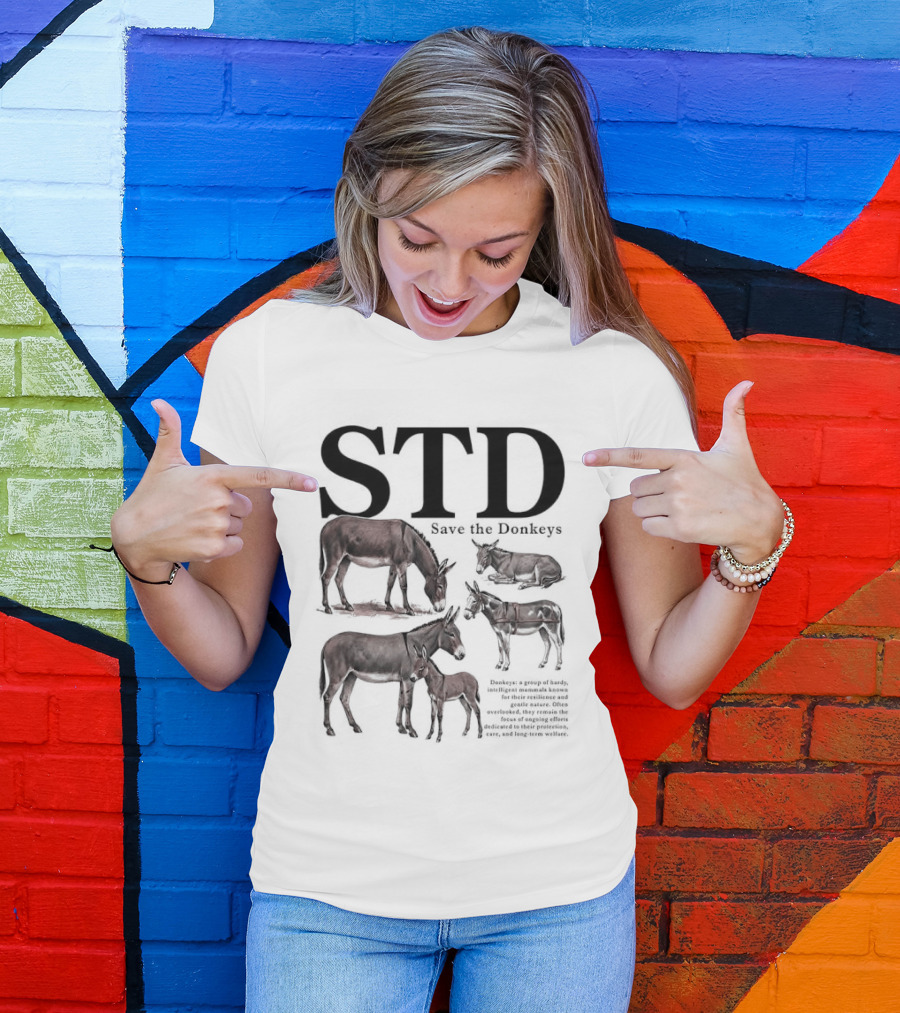 STD Save The Donkeys Animal Conservation Awareness T-Shirt