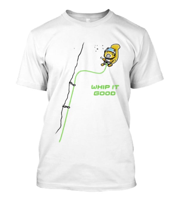 Whip It Good Rock Climbing Squirrel Adventure T-Shirt