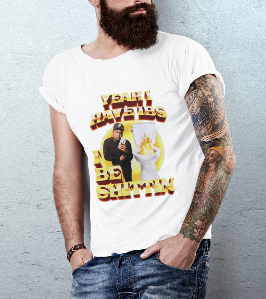 Yeah I Have IBS I Be Shittin 90s Bootleg Style With Fire Toilet And Phone Guy T-Shirt