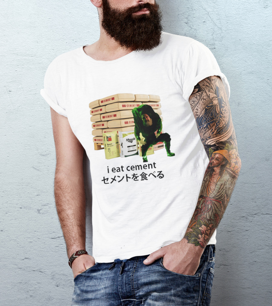 I Eat Cement Surreal Humor Poe's Favorite Snack Cement T-Shirt