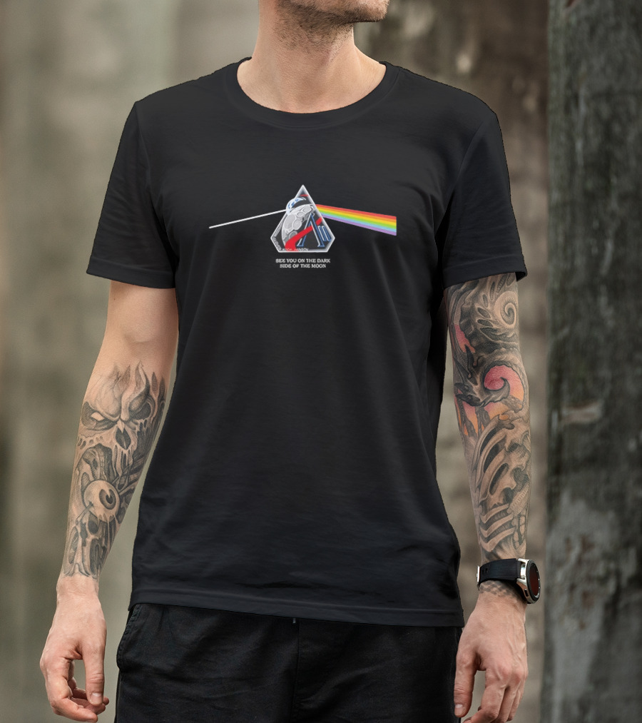 See You On The Dark Side Of The Moon Apollo 11 NASA Rainbow Triangle T-Shirt