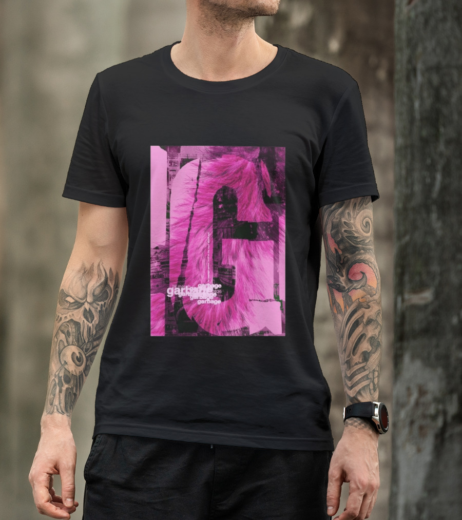 Garbage Royal Albert Hall April 2026 Tour Pink Fur T-Shirt