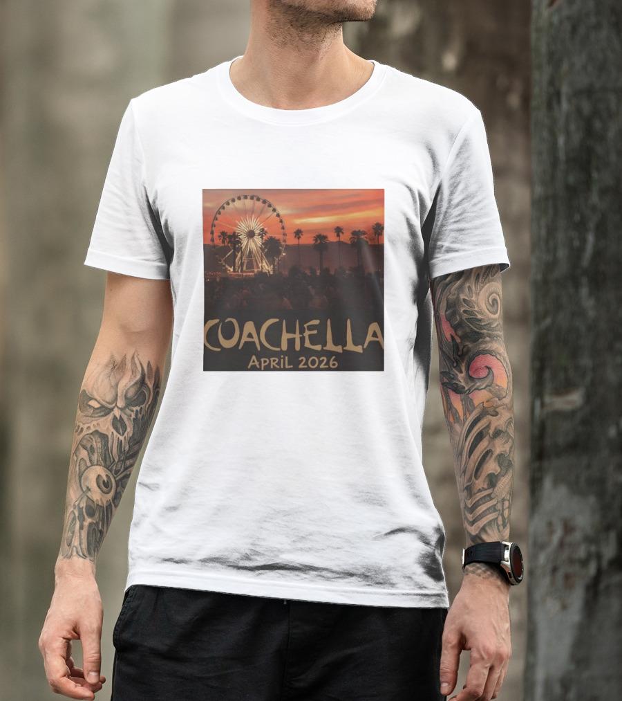 Coachella April 2026 Festival Sunset Ferris Wheel T-Shirt