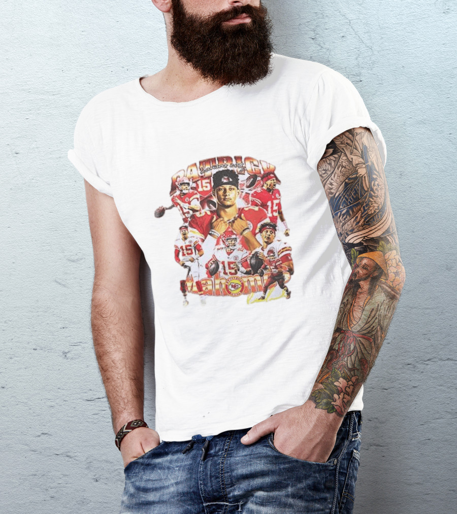 Kansas City Chiefs Patrick Mahome 15 Vintage Football Collection T-Shirt
