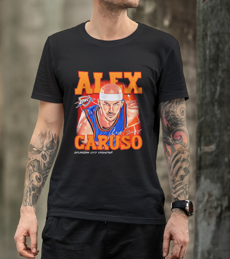 Alex Caruso Oklahoma City Thunder OKC Basketball Airbrush T-Shirt