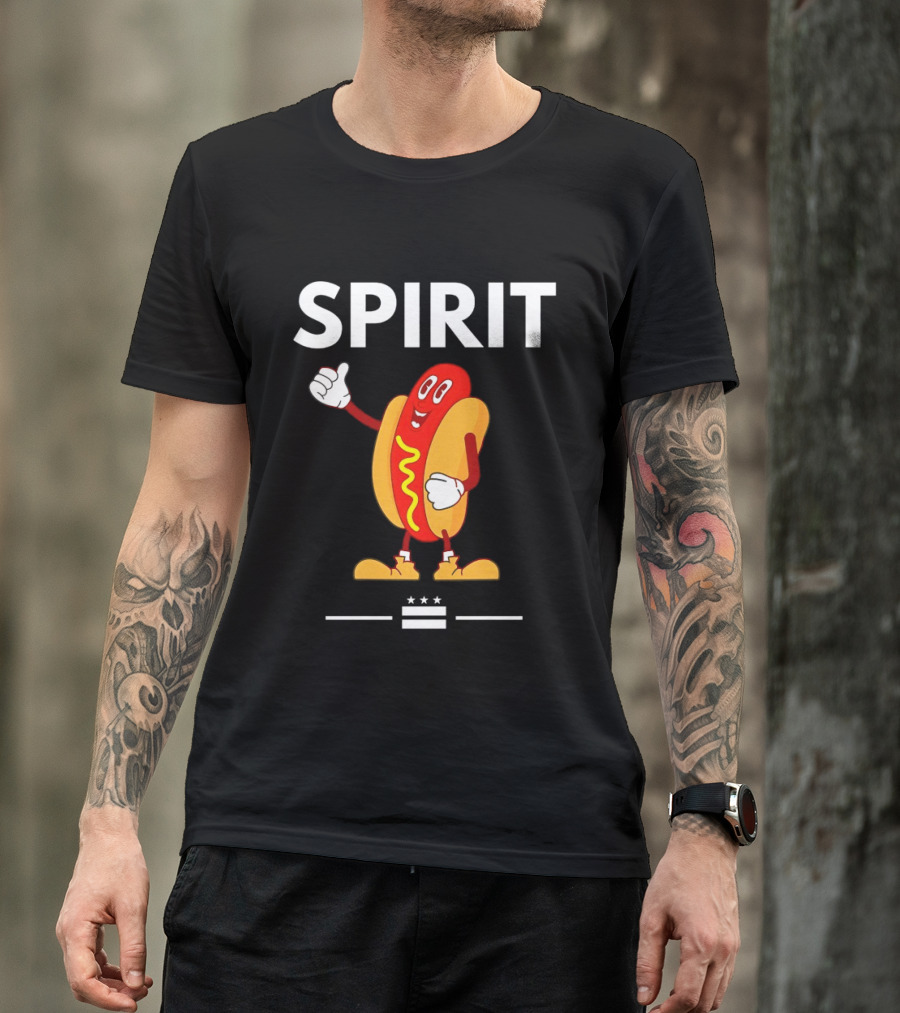 Spirit Hotdog Thumbs Up Cartoon T-Shirt