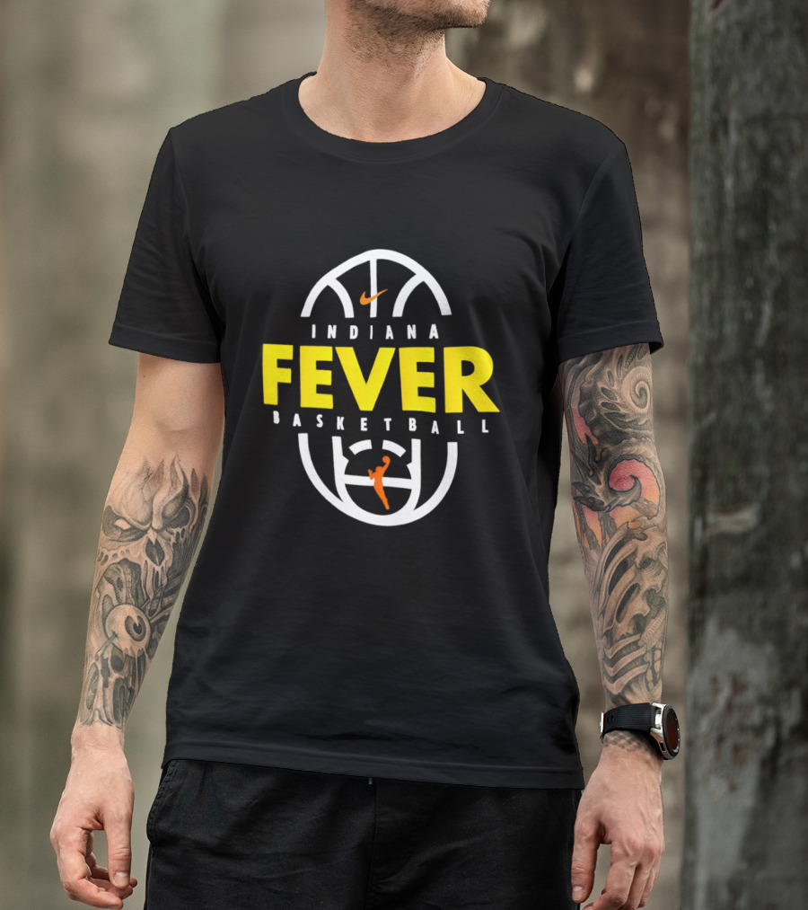 Indiana Fever Basketball Nike Partnership Basketball Court T-Shirt