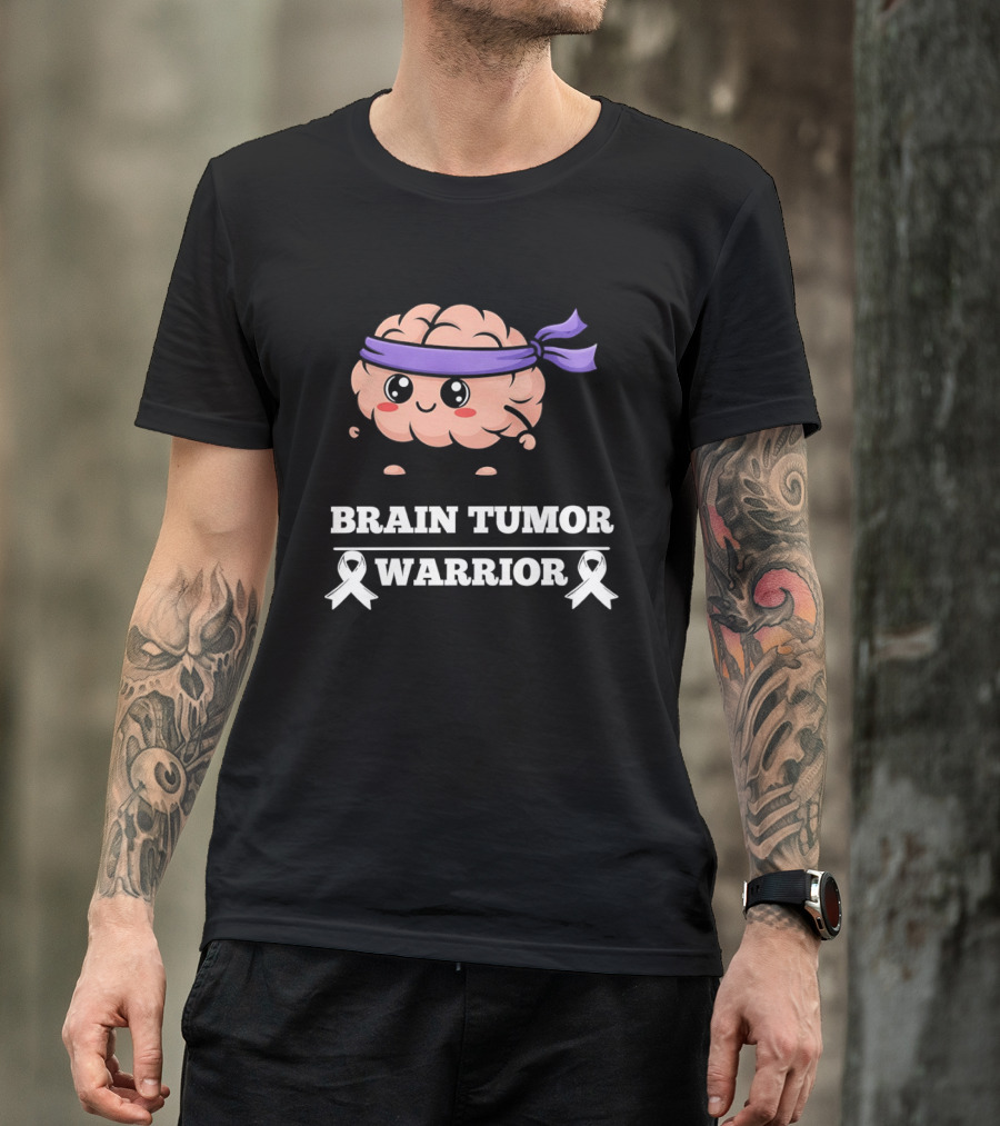Brain Tumor Warrior Awareness Hope Strength Survivor T-Shirt