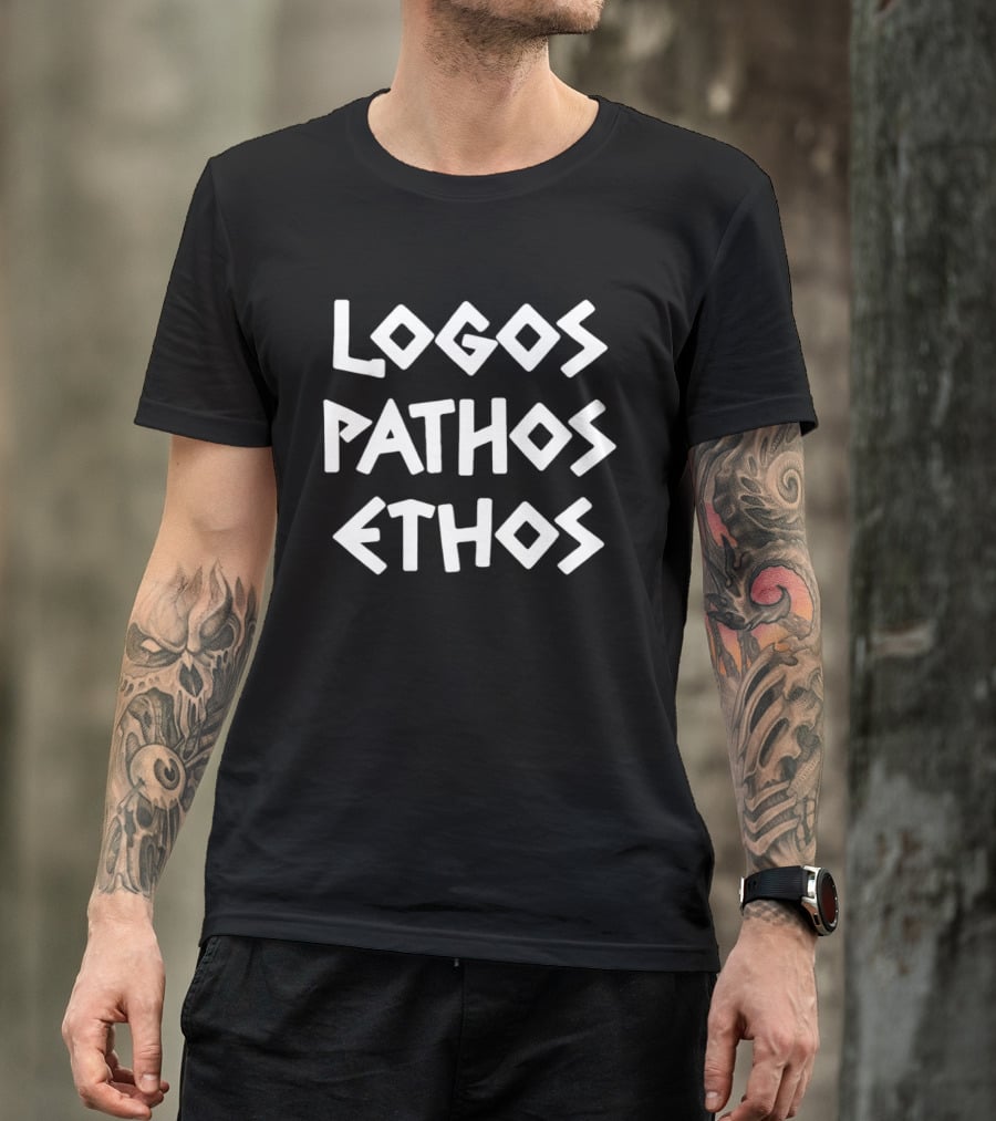 Logos Pathos Ethos Ancient Greek Rhetoric Concepts T-Shirt