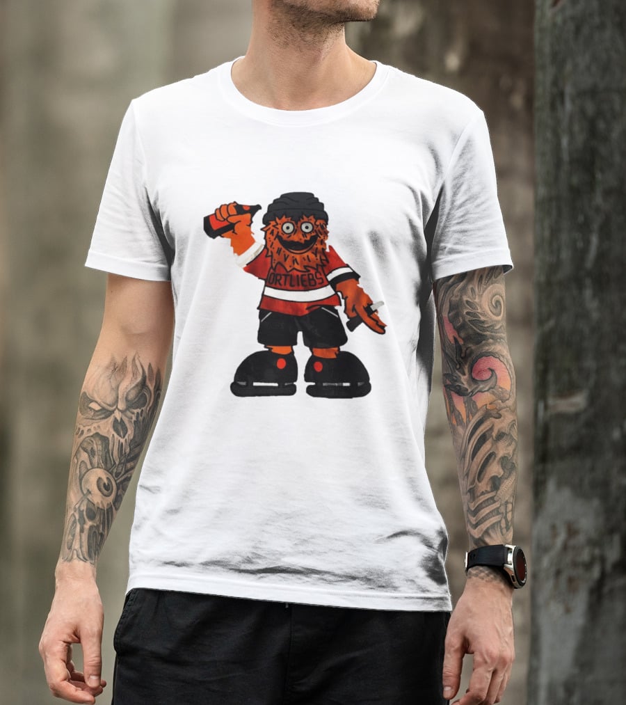 Gritty Philadelphia Flyers Hockey Club Ortliebs Mascot Pose T-Shirt