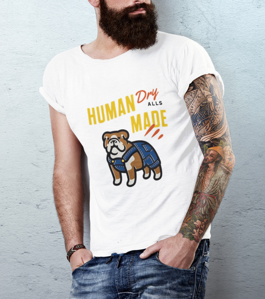 Human Made Dry Alls Bulldog In Overalls T-Shirt