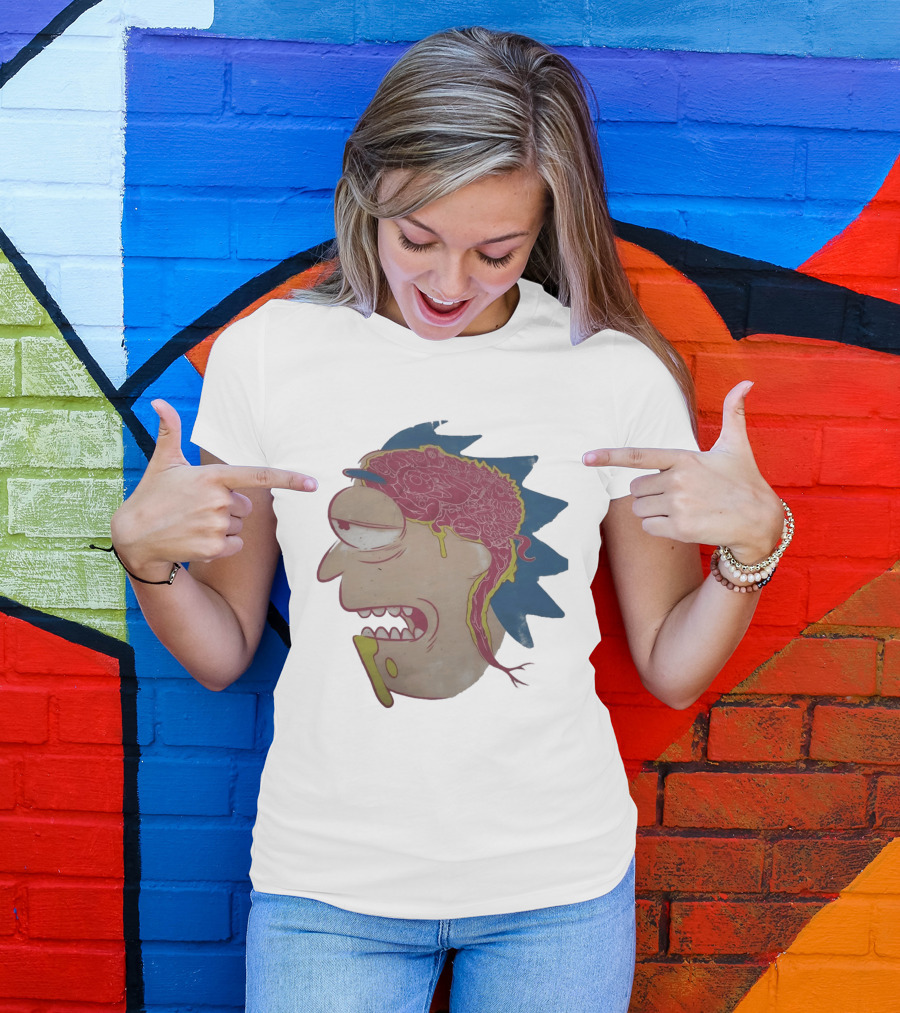 Morty Head Horror Brain Exposure Rick And Morty T-Shirt