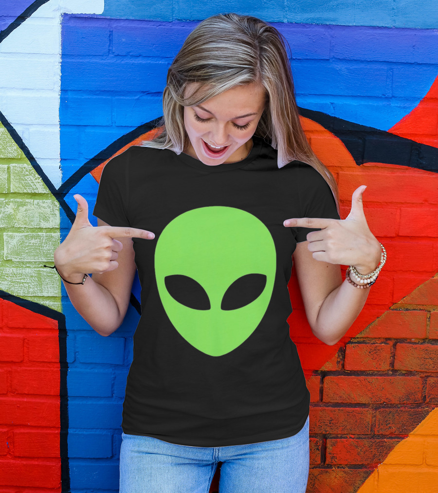 Alien Face 2026 Green Mask T-Shirt