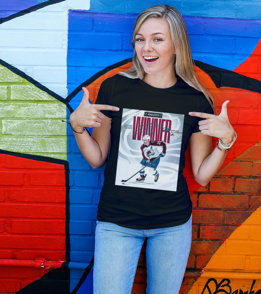 NHL 2026 Awards Rocket Richard Trophy Nathan MacKinnon Winner T-Shirt