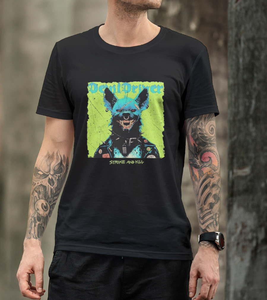 DevilDriver 2026 Strike And Kill Blue Canine With Punk Jacket T-Shirt