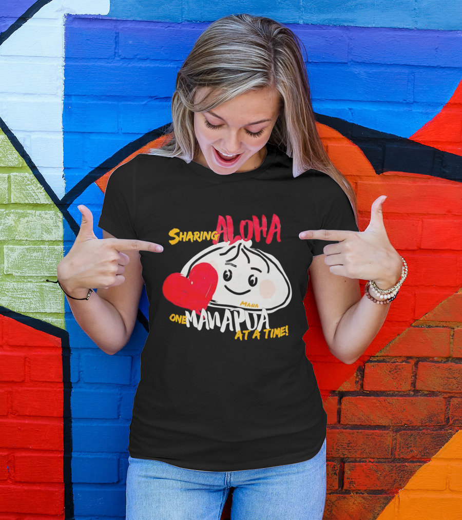 Sharing Aloha One Manapua At A Time Mana Heart T-Shirt