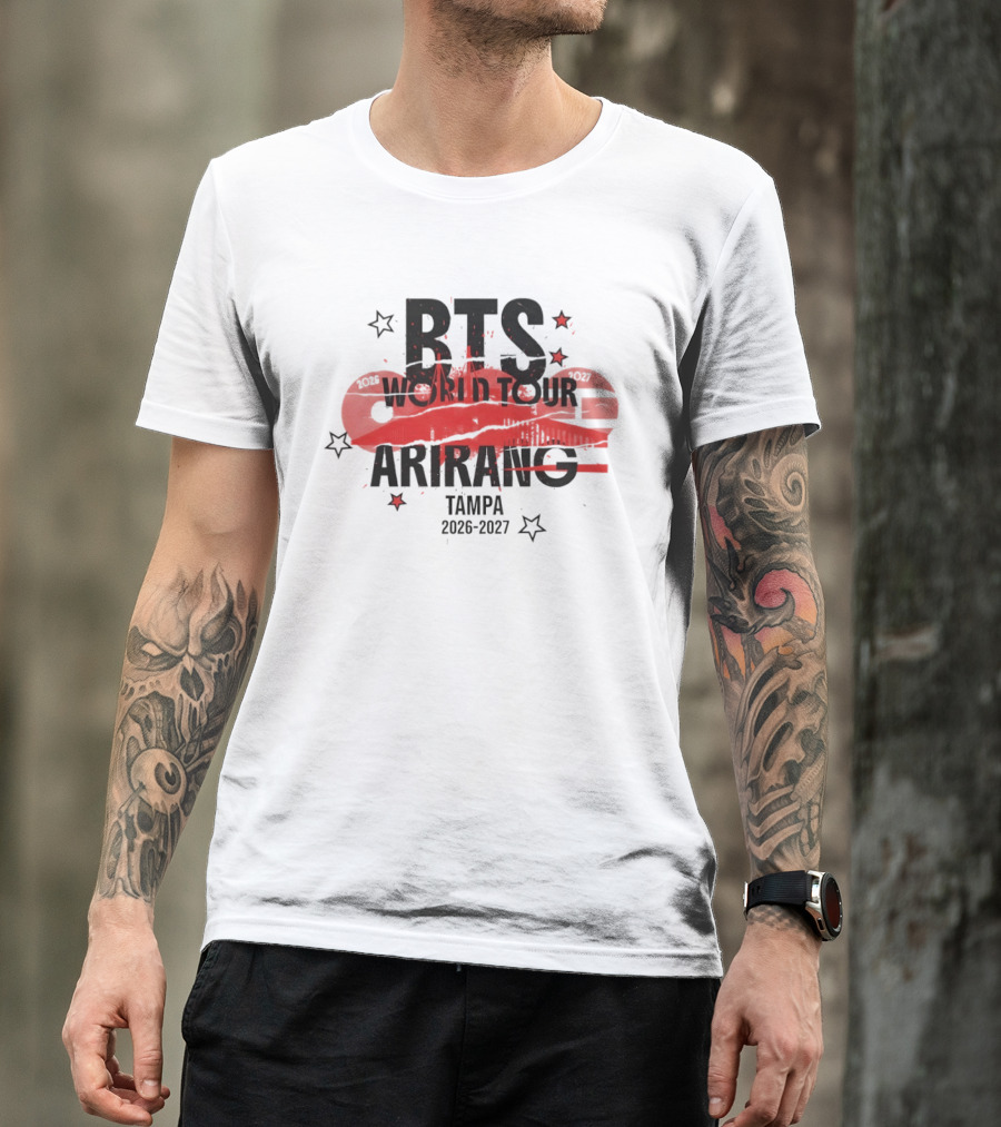 BTS World Tour Arirang Tampa 2026 2027 Concert Event T-Shirt