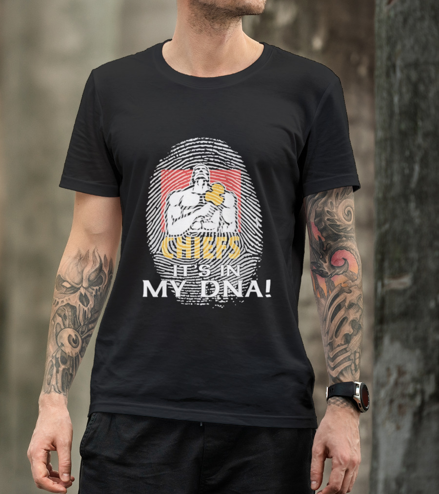 Gallagher Chiefs Football It's In My DNA Fingerprint 2026 T-Shirt