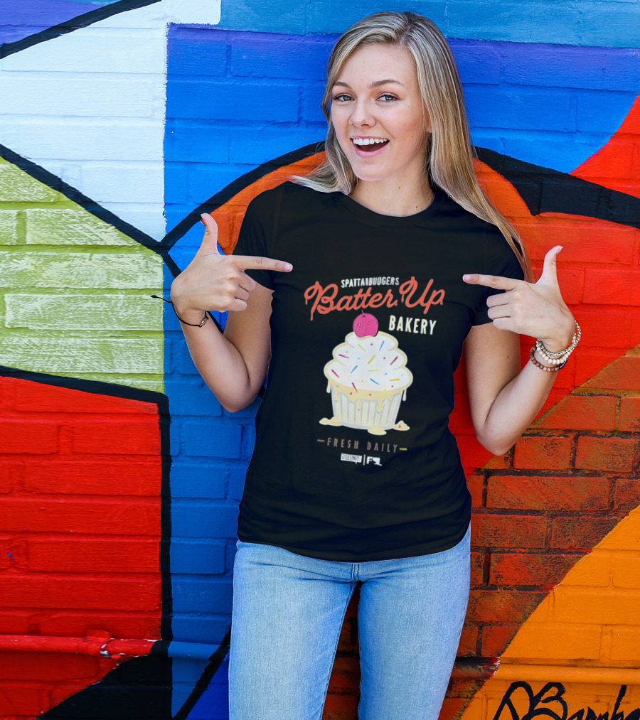 Batter Up Bakery Fresh Daily Cupcake Baseball T-Shirt