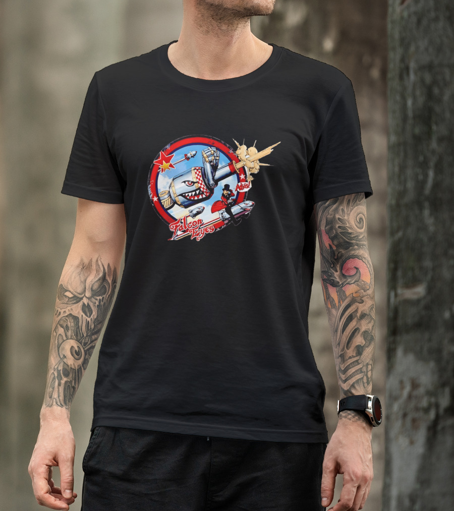 Falcon Eyes WWII Fighter Jet Adios Rocket Punch Action T-Shirt