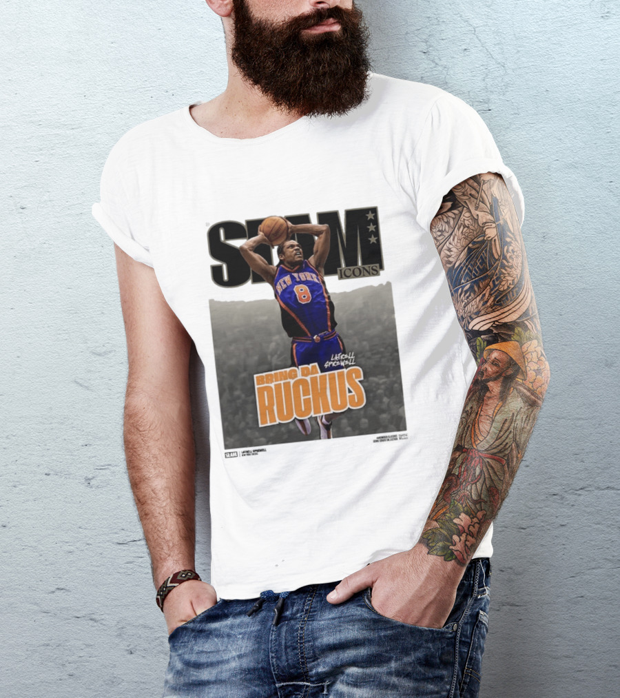 Slam Icons Latrell Sprewell Bring Da Ruckus New York Knicks T-Shirt