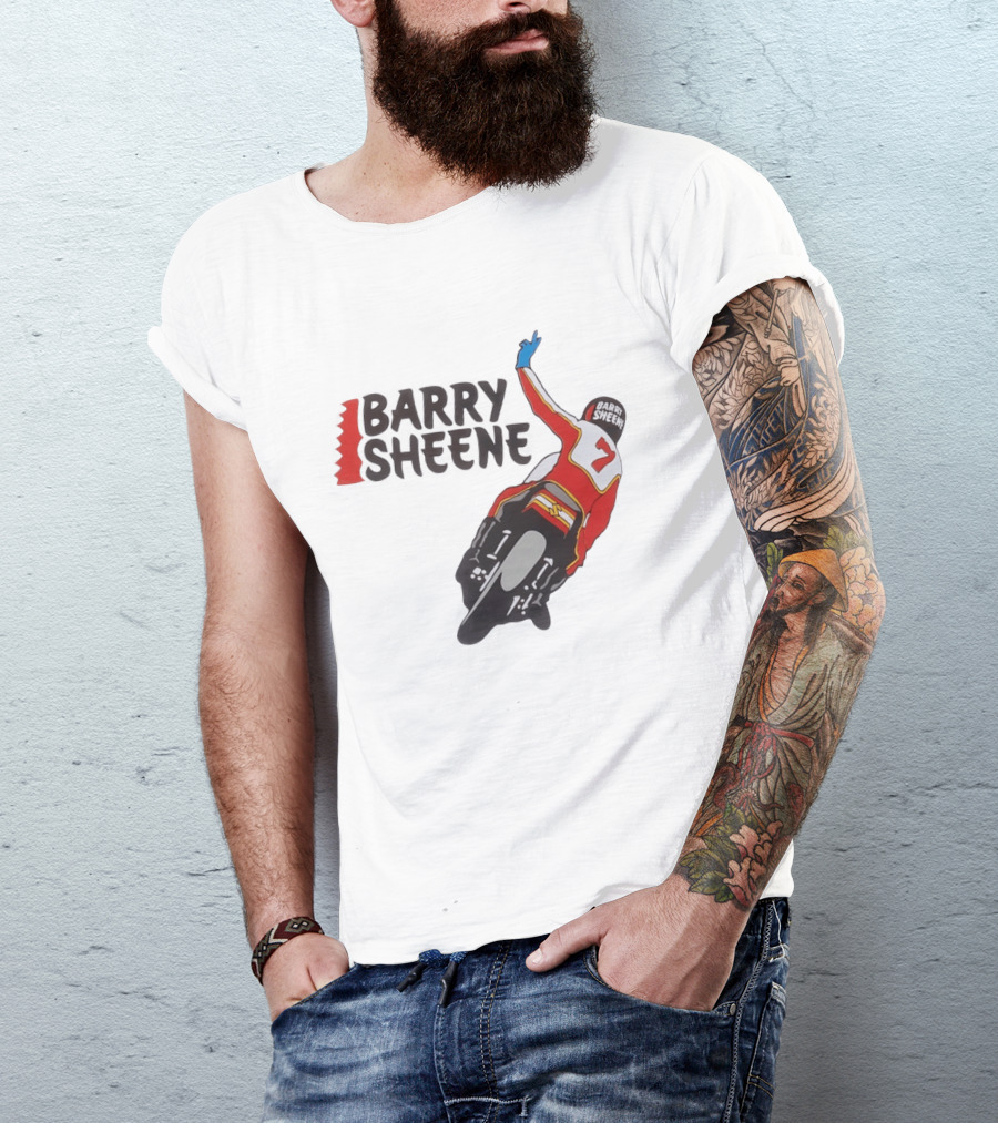 Barry Sheene Racing Number 7 Vintage Motorcycle Racer T-Shirt