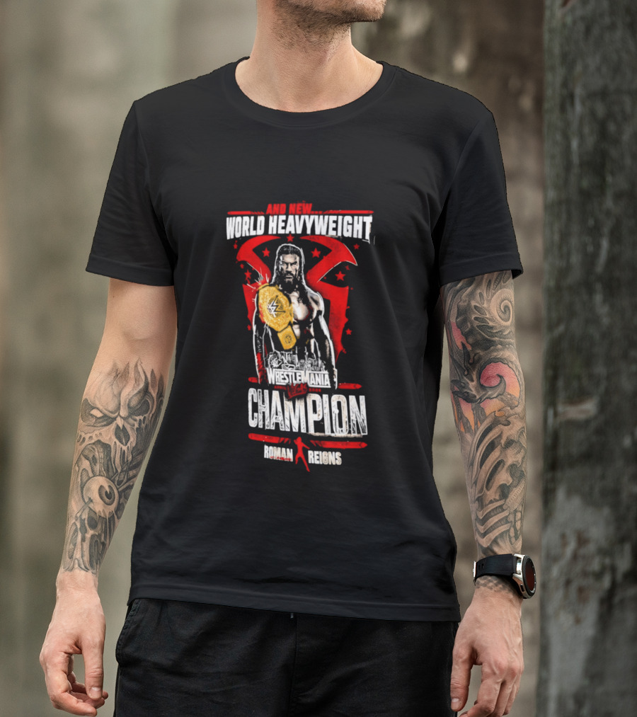 Roman Reigns WrestleMania 42 And New World Heavyweight Champion T-Shirt