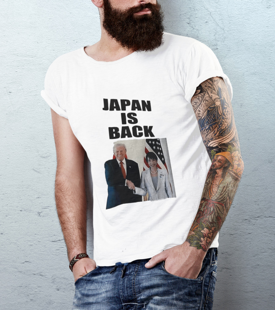 Japan Is Back Trump Political Image With Flags T-Shirt