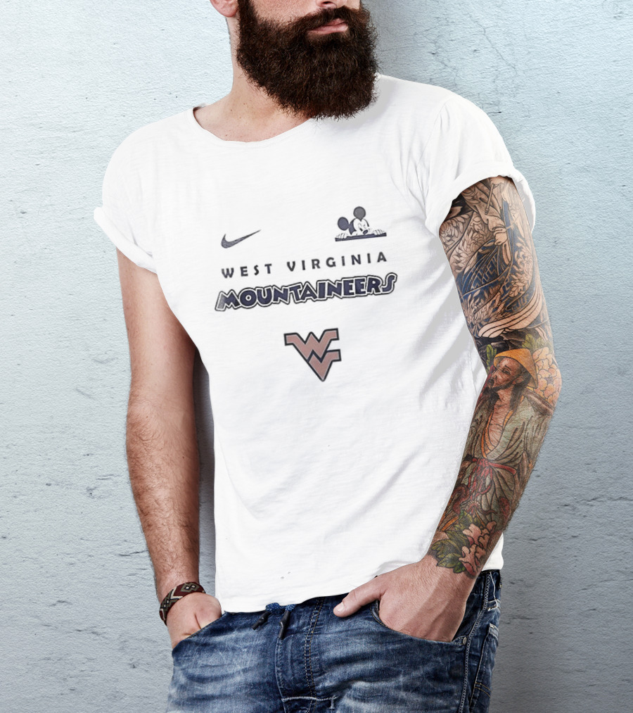 West Virginia Mountaineers Nike Mickey Mouse Ears WV T-Shirt