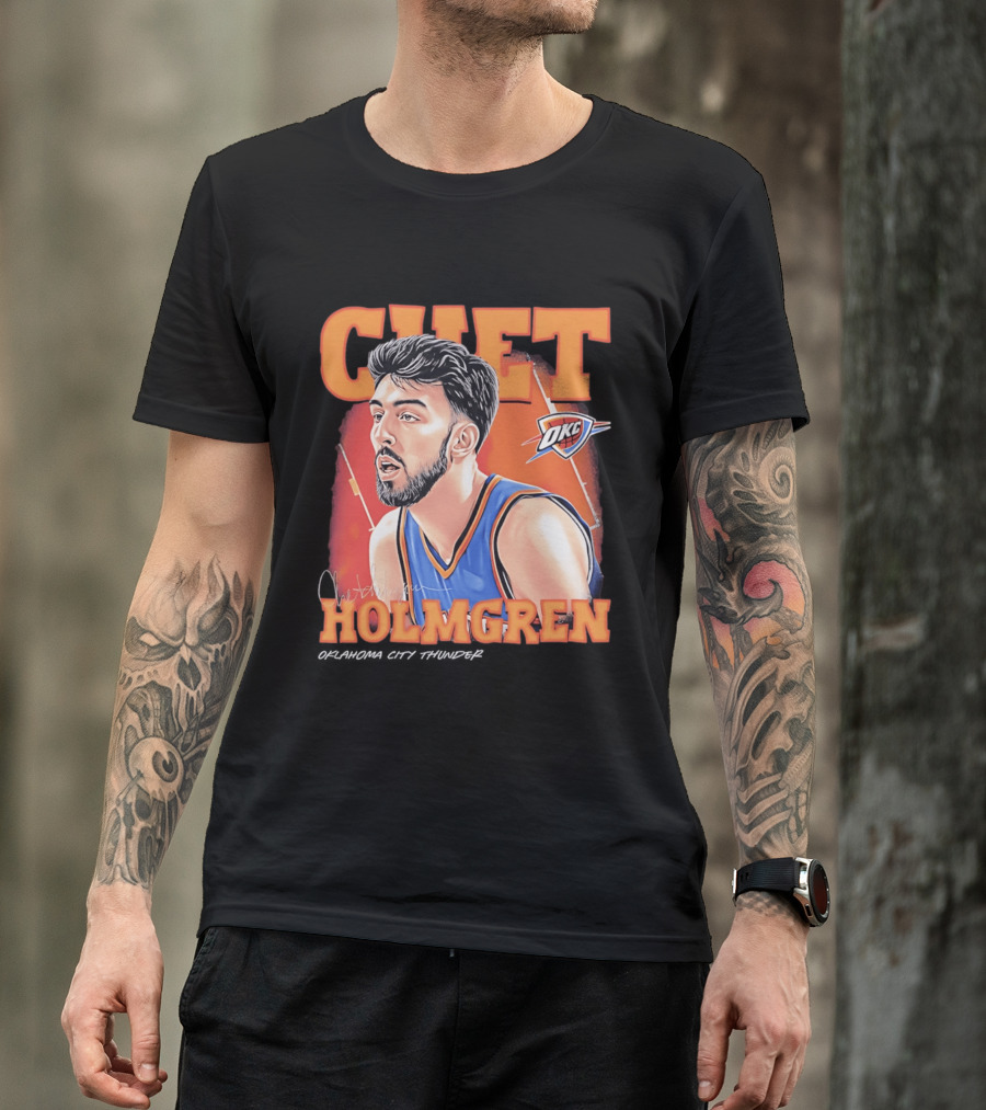 Chet Holmgren OKC Thunder 90s Airbrush T-Shirt