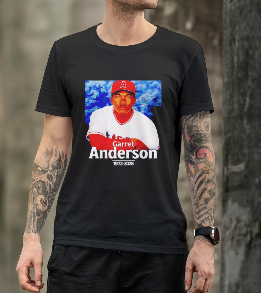 Garret Anderson Angels Tribute Baseball Legend 1972 2026 T-Shirt