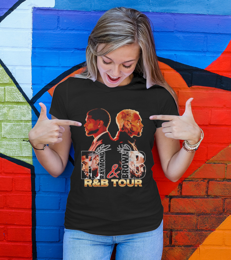 Usher Raymond And Chris Brown R&B Tour Turn One's Back Signature T-Shirt