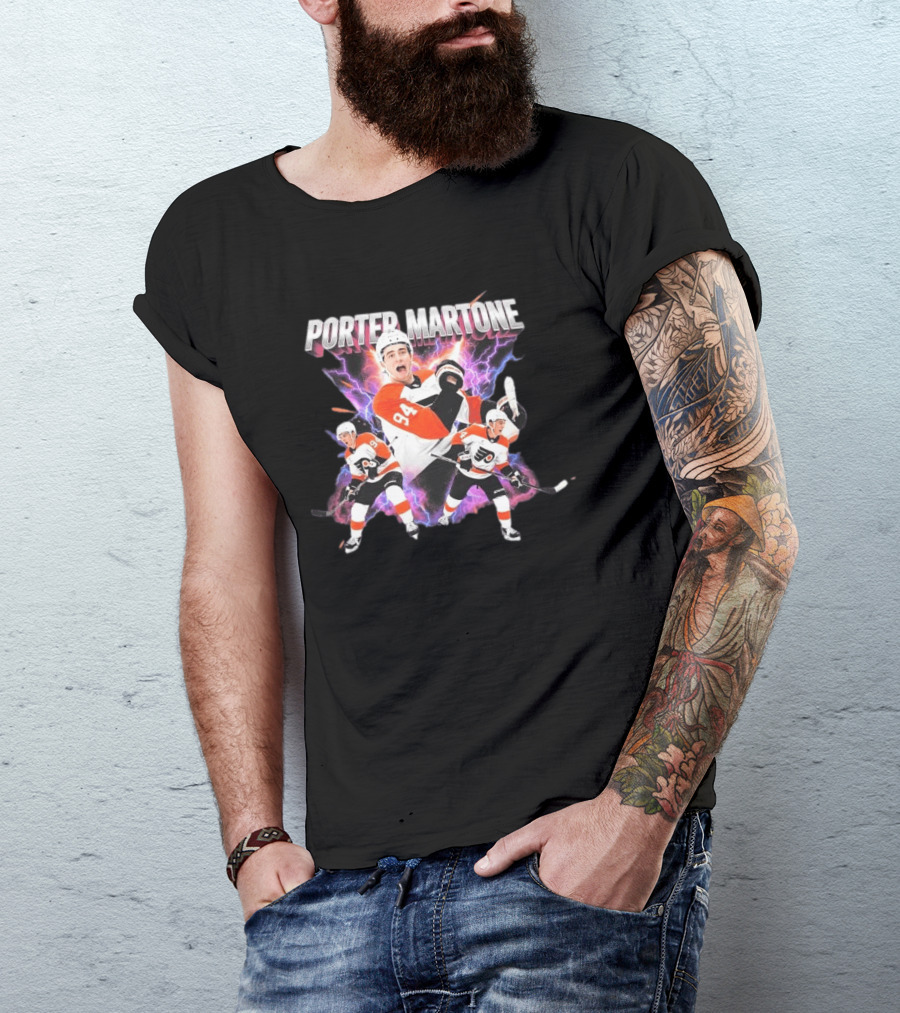 Porter Martone Flyers 94 Retro Bootleg Hockey Players T-Shirt