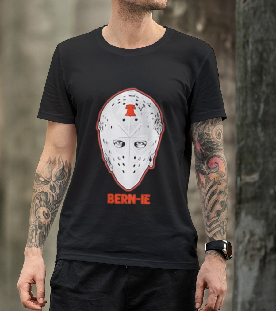 Bern Ie Philadelphia Hockey Liberty Bell Goalie Mask T-Shirt