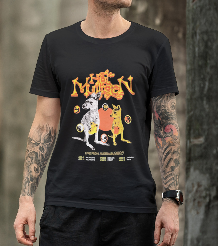 Hot Mulligan Australia Tour 2026 Kangaroo T-Shirt