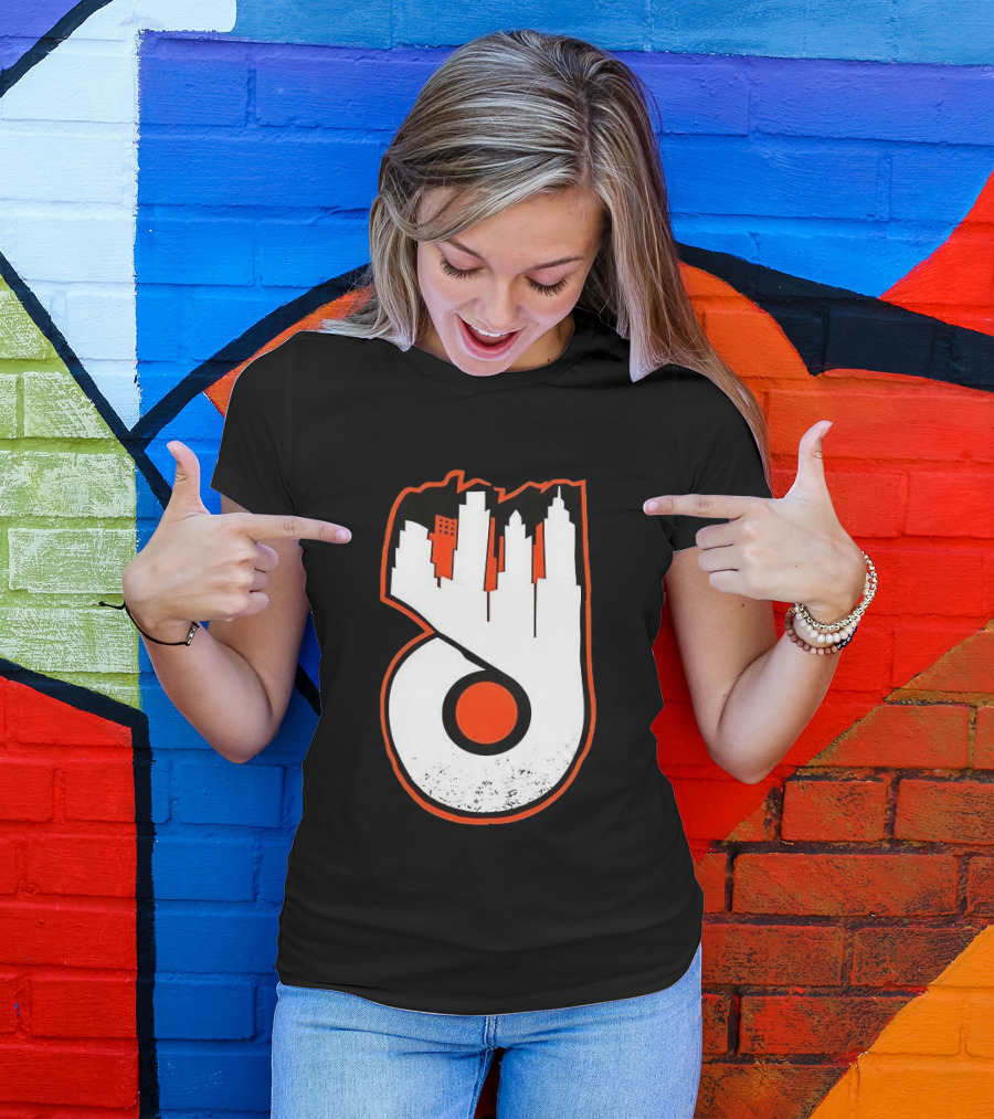 Philadelphia Flyers Skyline Emblem With Cityscape T-Shirt