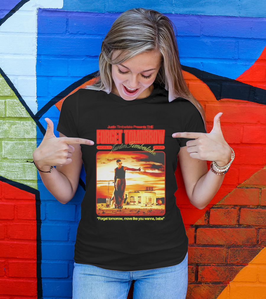 Forget Tomorrow World Tour Justin Timberlake Gas Station Scene T-Shirt