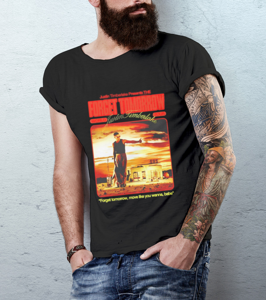 Forget Tomorrow World Tour Justin Timberlake Gas Station Scene T-Shirt