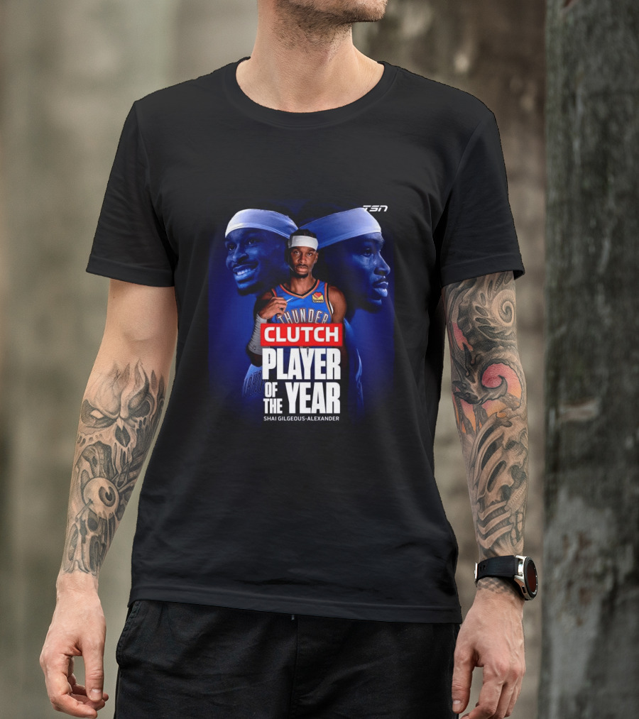 Shai Gilgeous Alexander Clutch Thunder Player Of The Year 2026 T-Shirt