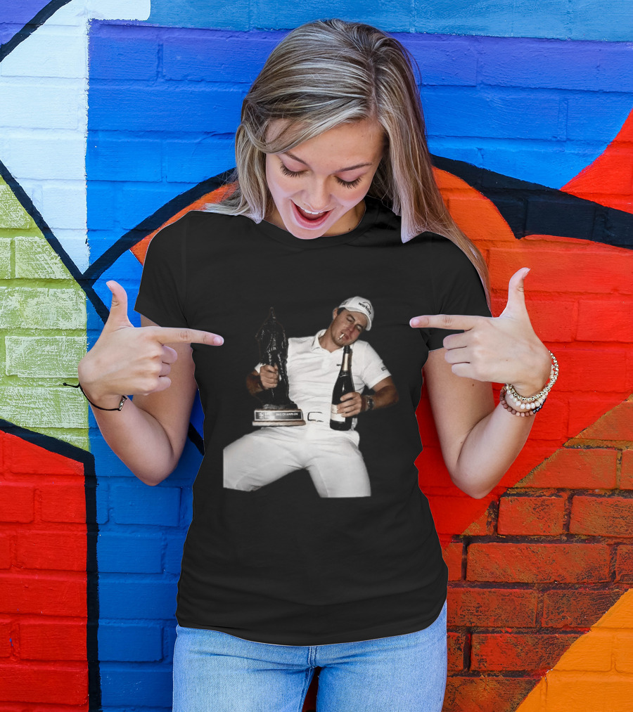 Matt Fitzpatrick Sleeping With Trophy And Wine T-Shirt