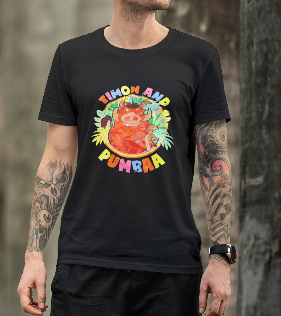 Timon And Pumbaa Colorful Jungle Adventure T-Shirt