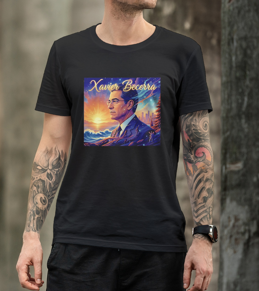 Xavier Becerra California Sunset Ocean Landscape T-Shirt