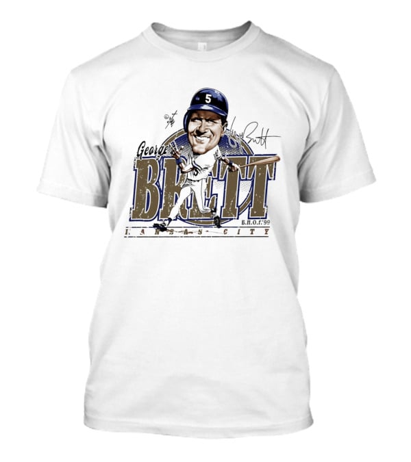 George Brett Kansas City Royals H.O.F. 1999 Bruce Stark T-Shirt