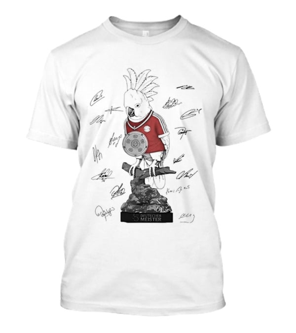 Kafer Parrot Bayern Munich Fc Bundesliga 35 Deutscher Meister Signatures T-Shirt