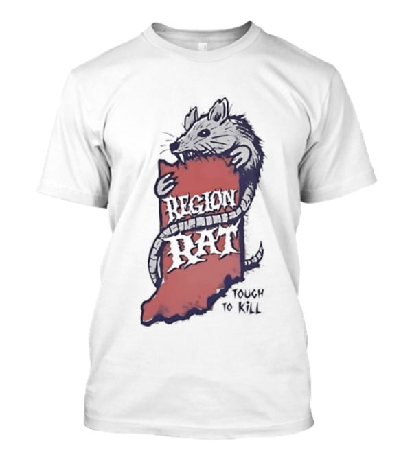 Region Rat Indiana State Map Tough To Kill T-Shirt
