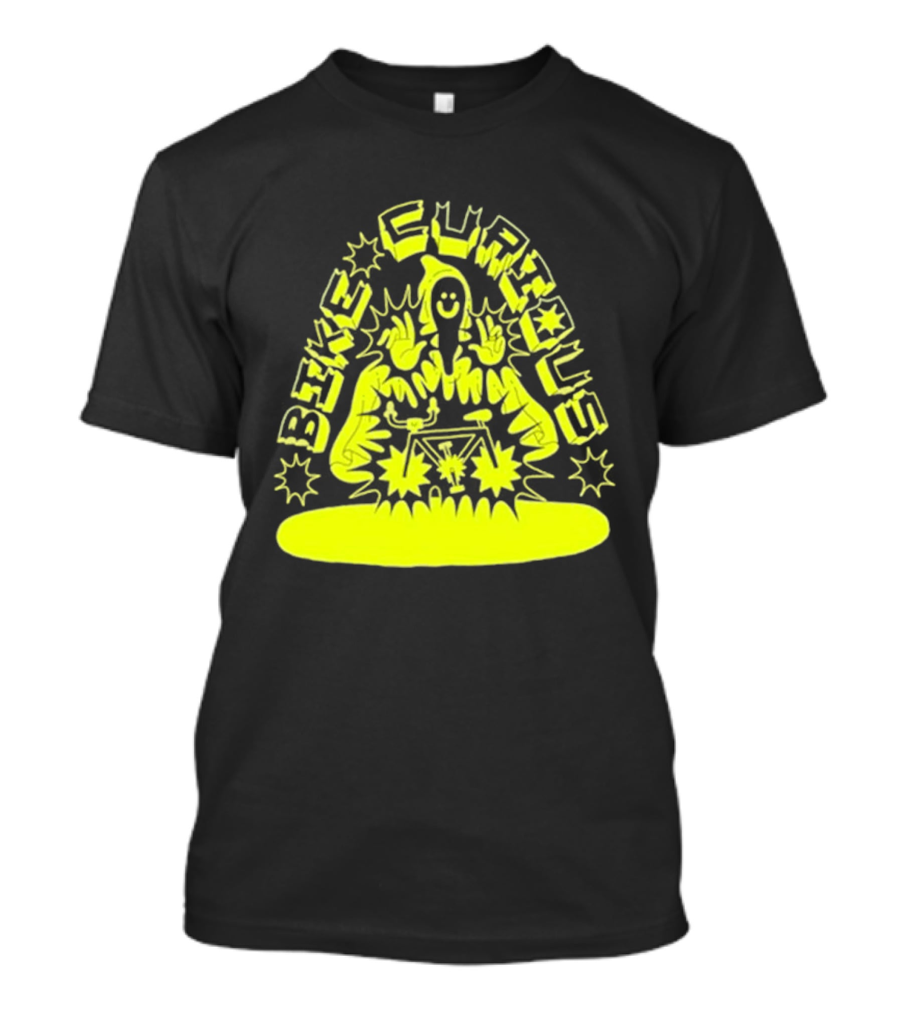 Bike Curious Wizardry Yellow Robe Starburst Biker T-Shirt