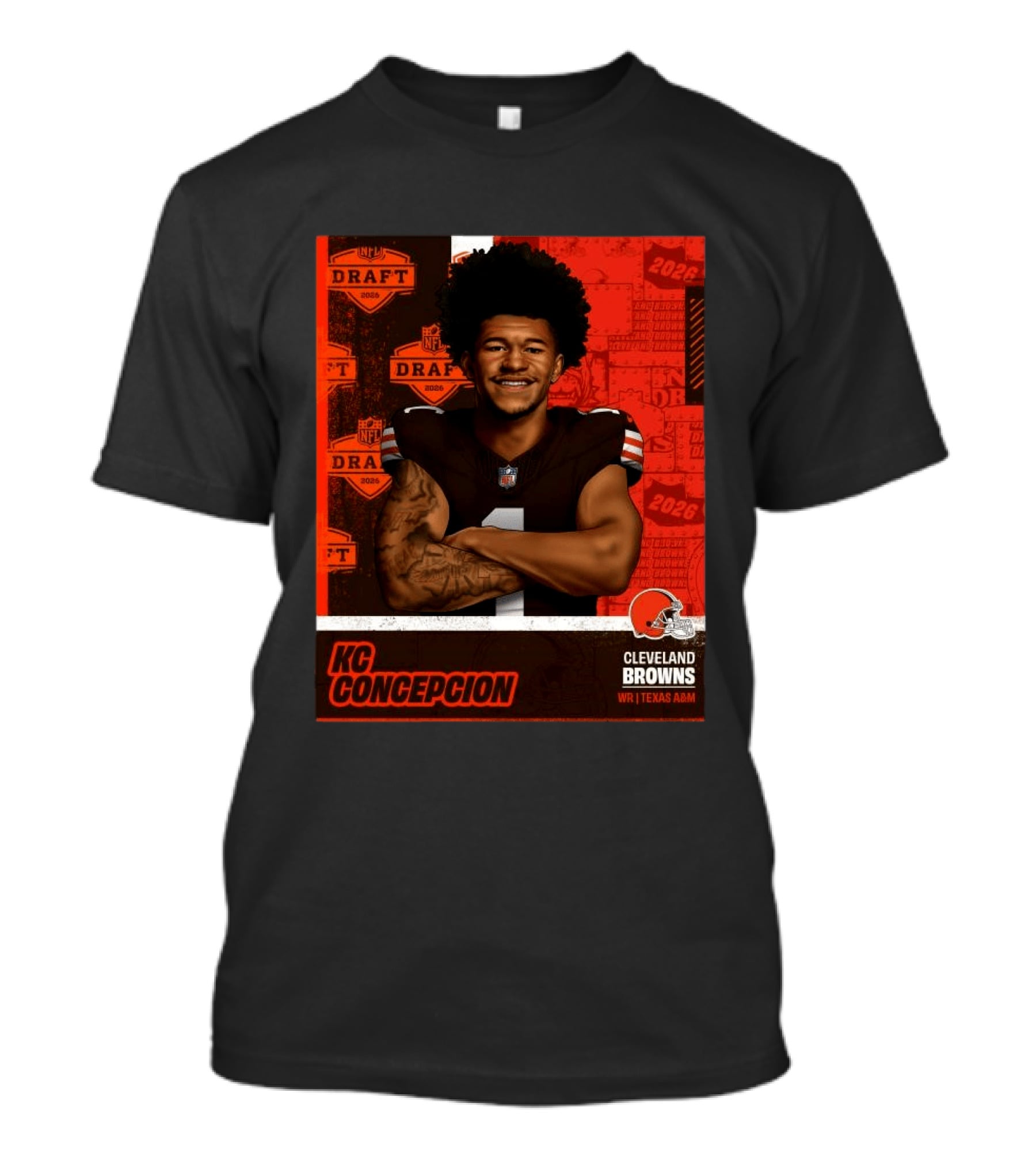 Cleveland Browns WR KC Concepcion 2026 NFL Draft Pick Texas A&M T-Shirt