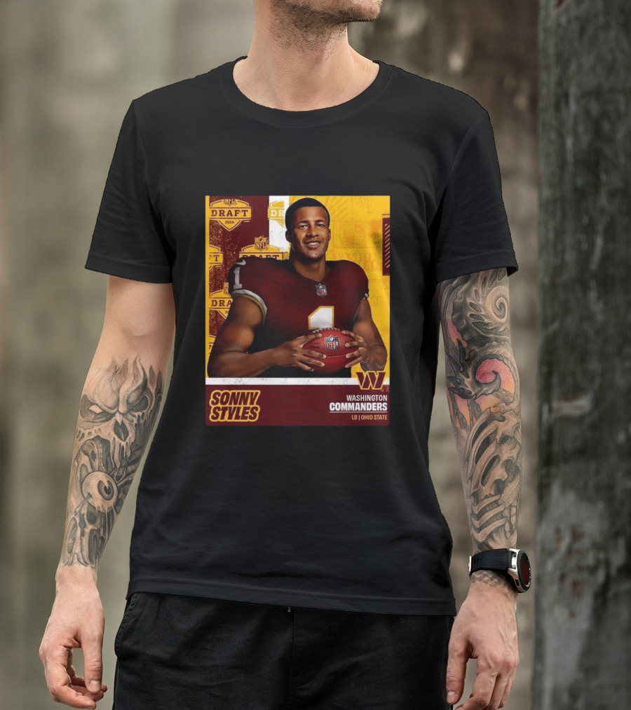 Sonny Styles Washington Commanders NFL Draft 2026 Ohio State Linebacker T-Shirt