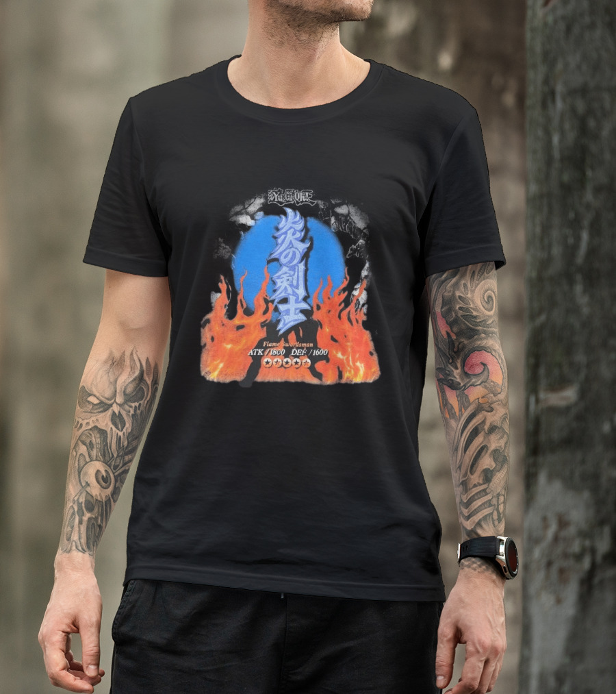 Flame Swordsman ATK 1800 DEF 1600 Yugioh Card Detail T-Shirt