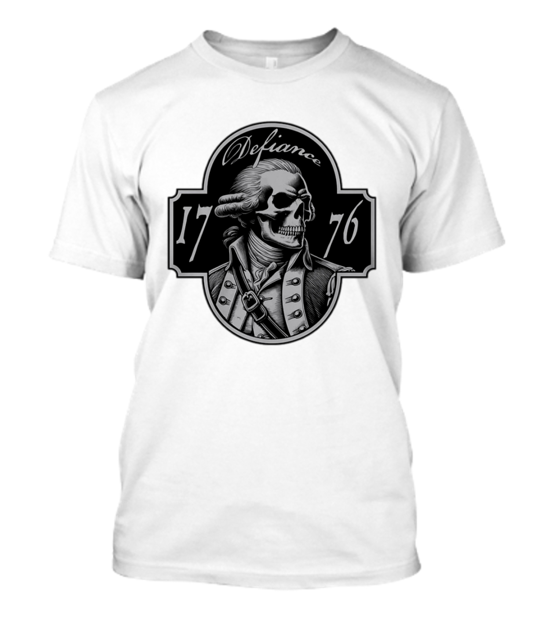 Defiance 1776 George Washington Skeleton Patriotic T-Shirt